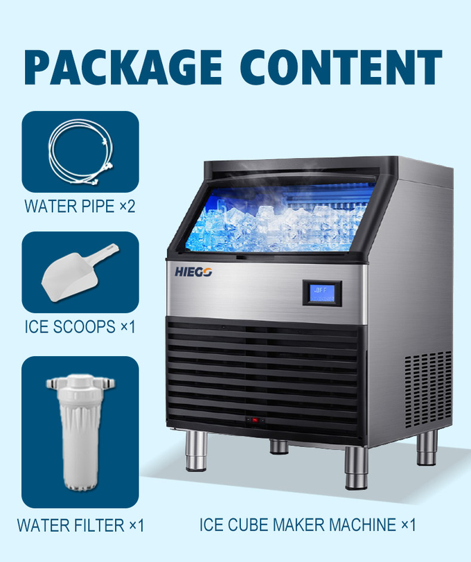 Высокопроизводительная и пищевая машина для производства кубиков льда 80,90 кг Полноавтоматическая машина для производства льда 120 кг 100 кг 5
