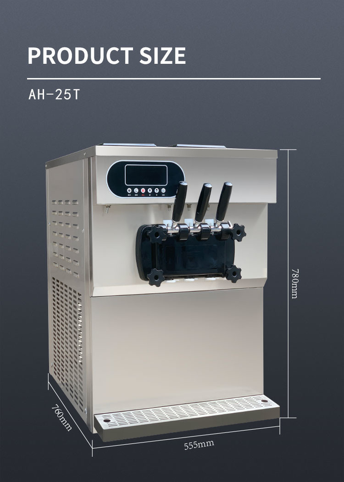 машина подачи промышленного оборудования 3 мороженого 25-28л ароматизирует коммерчески мягкую 9